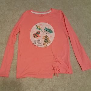 Coral Frog long sleeve t-shirt